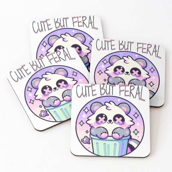 Item preview, Creepy Cute Weirdcore Pastel Goth Grunge Cute But Feral Raccoon designed and sold by dreamsagellc.