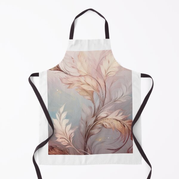 Item preview, Rustic Vintage floral leaves in neutral colours, abstract, dusty pink and gold designed and sold by navitalidesign.
