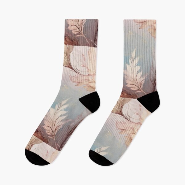 Item preview, Rustic Vintage floral leaves in neutral colours, abstract, dusty pink and gold designed and sold by navitalidesign.