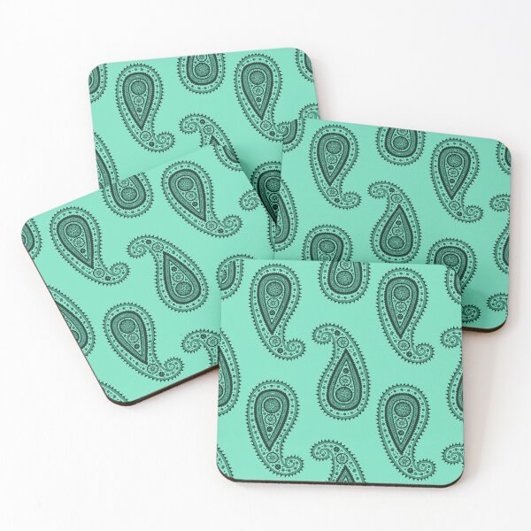 Item preview, Green and Teal Vintage Paisley Pattern designed and sold by paldronma.