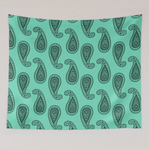 Item preview, Green and Teal Vintage Paisley Pattern designed and sold by paldronma.