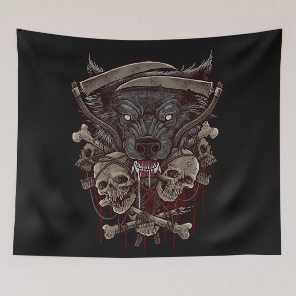 Item preview, Wolf head with skulls designed and sold by DK13-DESIGN.