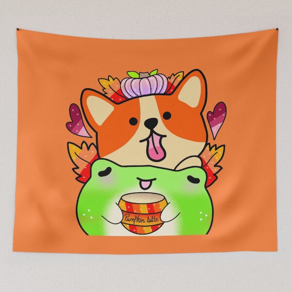 Item preview, Cute Corgi and frog coolest pumpkin in the patch  designed and sold by Quacktails.