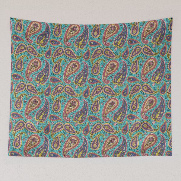 Item preview, Pink and Teal Colorful Paisley Seamless Pattern designed and sold by paldronma.
