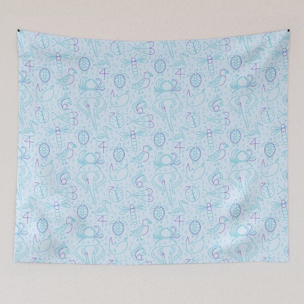 Item preview, Number Zoo The Return in light blue designed and sold by TessaPeartree.