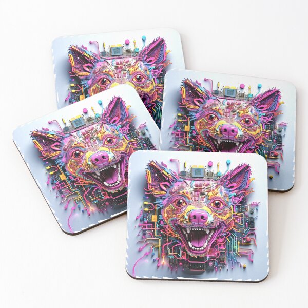 Item preview, microchip dog 1 2024 tileartwork designed and sold by tileartwork.