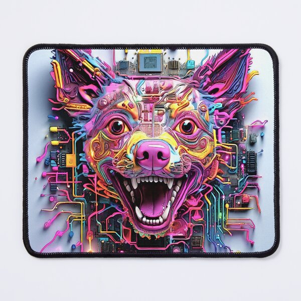 Item preview, microchip dog 1 2024 tileartwork designed and sold by tileartwork.