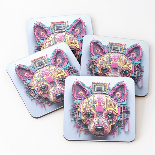 Item preview, microchip dog 2 tileartwork 2024 designed and sold by tileartwork.