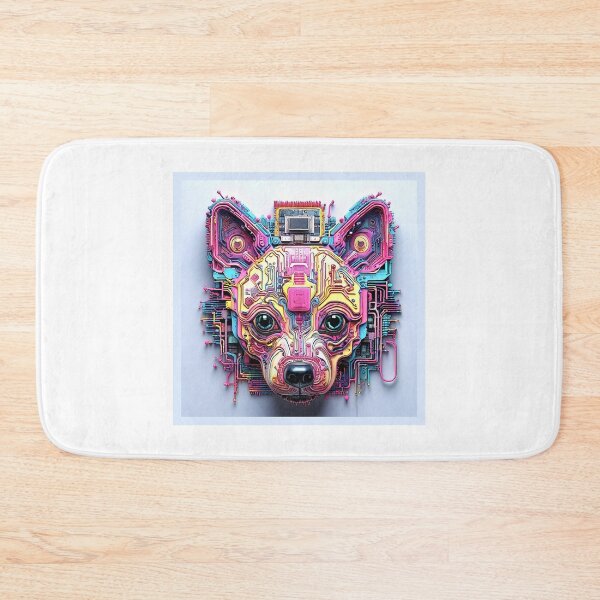 Item preview, microchip dog 2 tileartwork 2024 designed and sold by tileartwork.