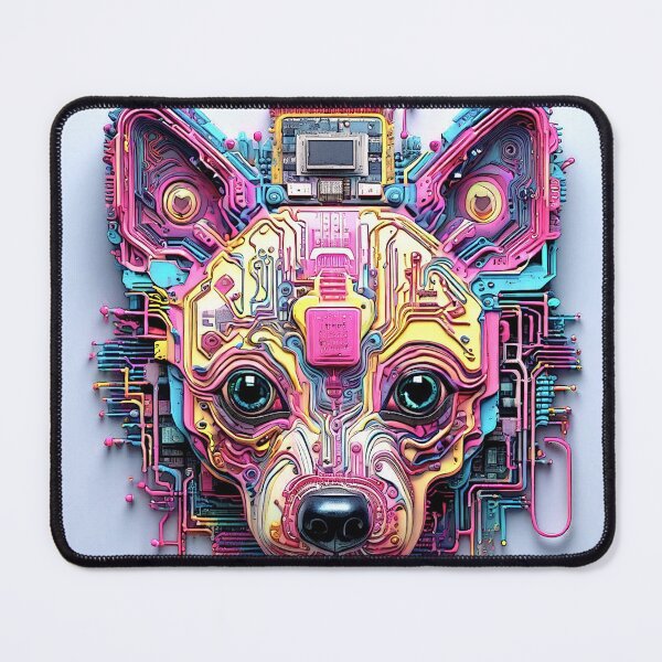 Item preview, microchip dog 2 tileartwork 2024 designed and sold by tileartwork.