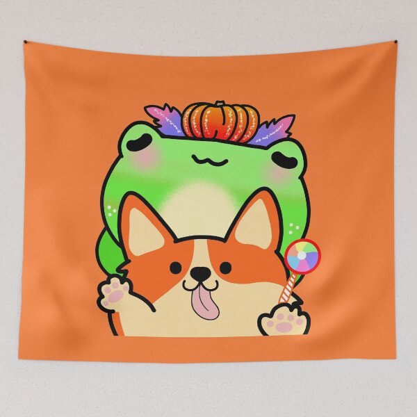 Item preview, Cute adorable Corgi and frog coolest pumpkin in the patch  designed and sold by Quacktails.