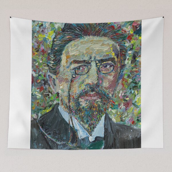 Item preview, ANTON CHEKHOV oil portrait designed and sold by lautir.