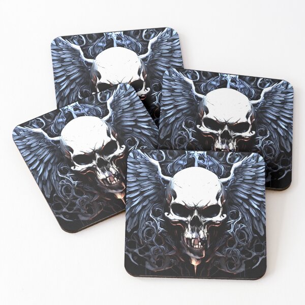 Item preview, skull and wings 2024 tileartwork designed and sold by tileartwork.