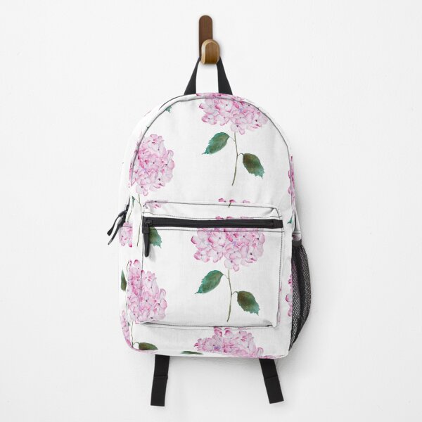 Item preview, white pink magenta hydrangea flowers hand painted original watercolour designed and sold by ColorandColor.