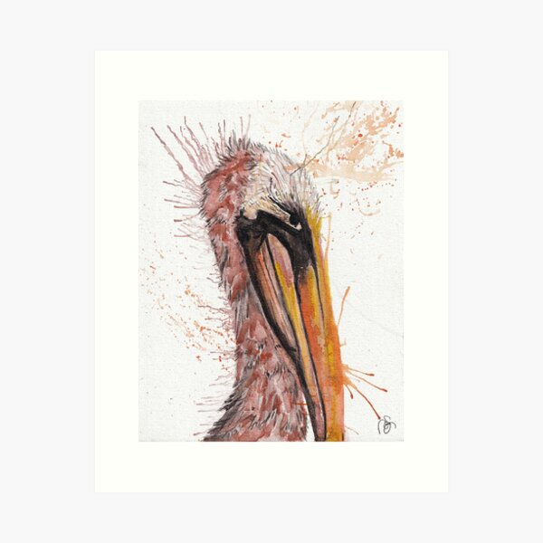 Item preview, Watercolor Pelican designed and sold by SqueakySketches.