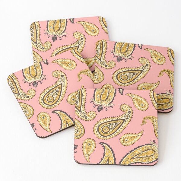 Item preview, Vintage Pink and Yellow Romantic Paisley Seamless Pattern designed and sold by paldronma.