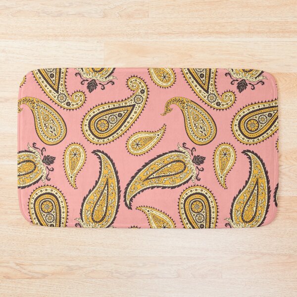Item preview, Vintage Pink and Yellow Romantic Paisley Seamless Pattern designed and sold by paldronma.