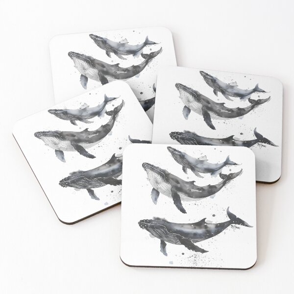 Item preview, Watercolor Whales  designed and sold by xiao xuans.