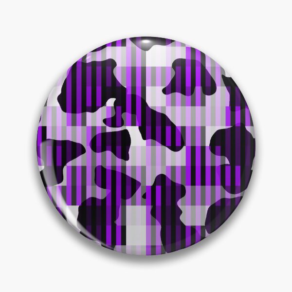 Item preview, White Noise blend of Black and Purple Stripes with cow print designed and sold by TheRulerofEarth.