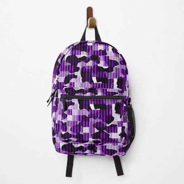 Item preview, White Noise blend of Black and Purple Stripes with cow print designed and sold by TheRulerofEarth.