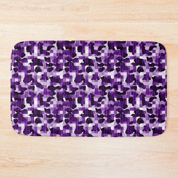 Item preview, White Noise blend of Black and Purple Stripes with cow print designed and sold by TheRulerofEarth.