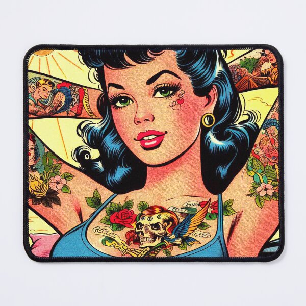 Item preview, Cute Tattoo Girl designed and sold by PulpVintage.