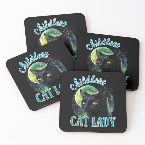 Item preview, Childless Cat Lady Celestial Black Cat Watercolor Design, Ladies is Election Voting Kamala Harris 2024 Funny Cat Lover Women T-Shirt! designed and sold by Viran-Designs.
