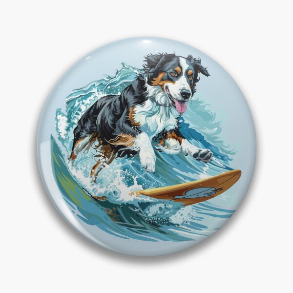 Item preview, Surfing Australian Shepherd designed and sold by VelvetRoom.