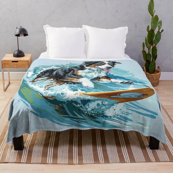 Item preview, Surfing Australian Shepherd designed and sold by VelvetRoom.
