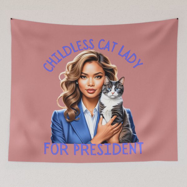 Item preview, Childless Cat Lady For President: Purr-fect Candidate designed and sold by elynne9.