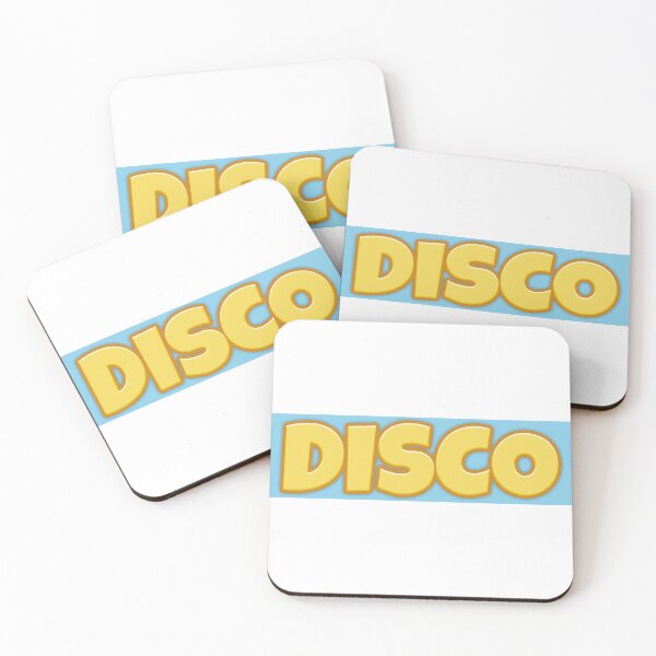 Item preview, DISCO Yellow Text on Sky Blue Background designed and sold by ALUADI.