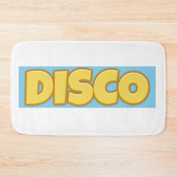 Item preview, DISCO Yellow Text on Sky Blue Background designed and sold by ALUADI.