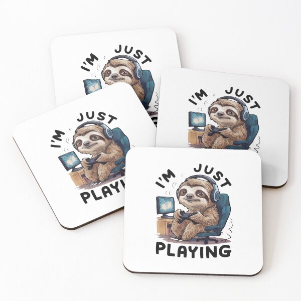 Item preview, Funny Gaming Sloth I'm Just Playing for Teenager designed and sold by Laugh-Lines.