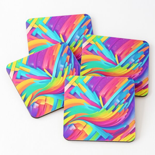 Item preview, Vibrant Abstract Shapes Art designed and sold by Health And Fitness Posts e-Store.