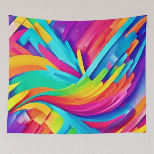 Item preview, Vibrant Abstract Shapes Art designed and sold by Health And Fitness Posts e-Store.