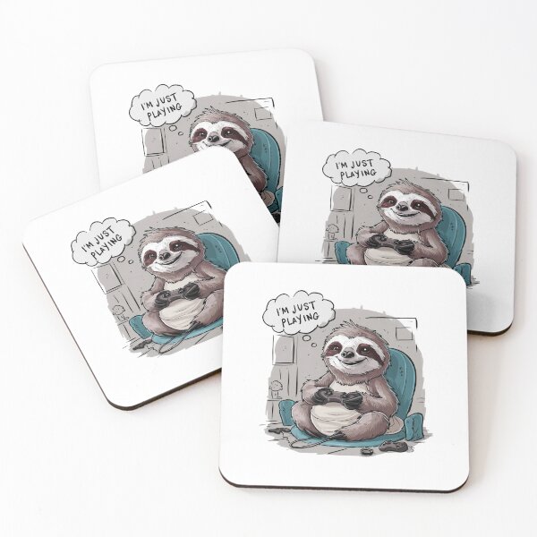 Item preview, Funny Gaming Sloth I'm Just Playing for Teenager designed and sold by Laugh-Lines.