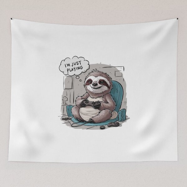 Item preview, Funny Gaming Sloth I'm Just Playing for Teenager designed and sold by Laugh-Lines.