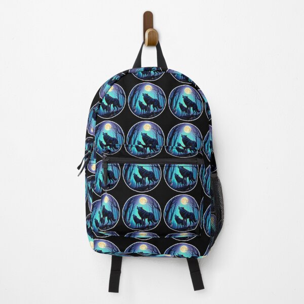 Item preview, Wolves Howling in Moonlit Forest designed and sold by artwaves.