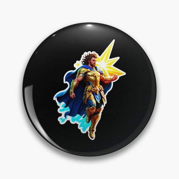 Item preview, Golden Armored Hero Holding a Bright Star designed and sold by artwaves.