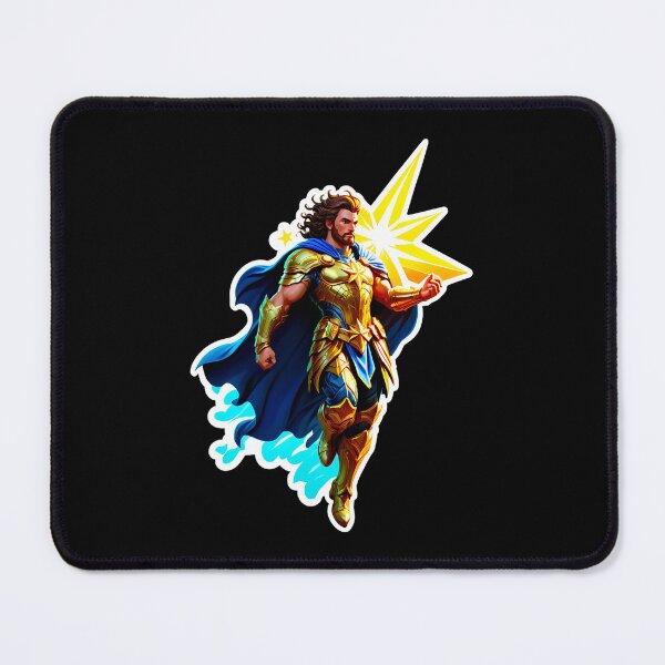 Item preview, Golden Armored Hero Holding a Bright Star designed and sold by artwaves.
