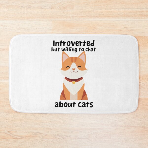 Aperçu de l'œuvre Introverted but willing to chat about cats créée et vendue par BelleRiviera.