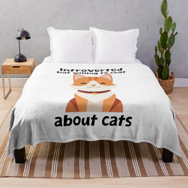 Aperçu de l'œuvre Introverted but willing to chat about cats créée et vendue par BelleRiviera.
