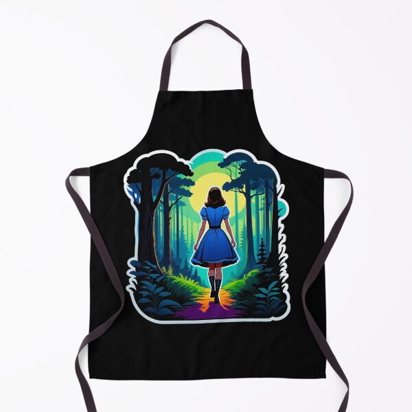 Item preview, Girl in Blue Dress in Twilight Forest designed and sold by artwaves.