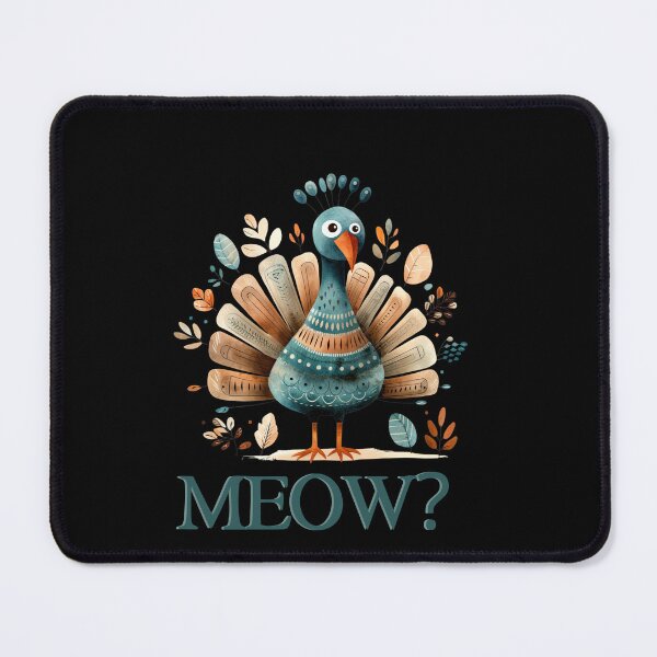Item preview, Meow funny cartoon turkey thanksgiving designed and sold by Rathnau.