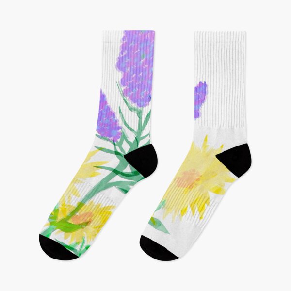 Item preview, Yellow and lavender flowers  designed and sold by ricoflinn.