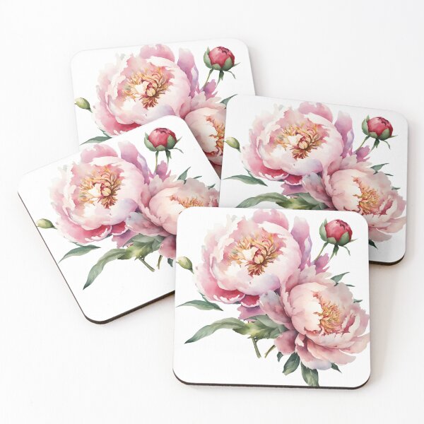 Artikelvorschau, Pfingstrose, Blumen, In, Aquarell entworfen und verkauft von Tammy Marie Russell.