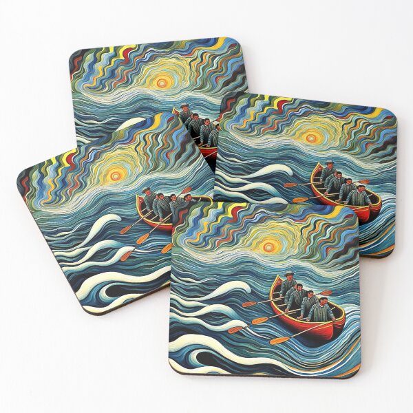 Item preview, Men in a boat 1 designed and sold by George Hutton Hunter.
