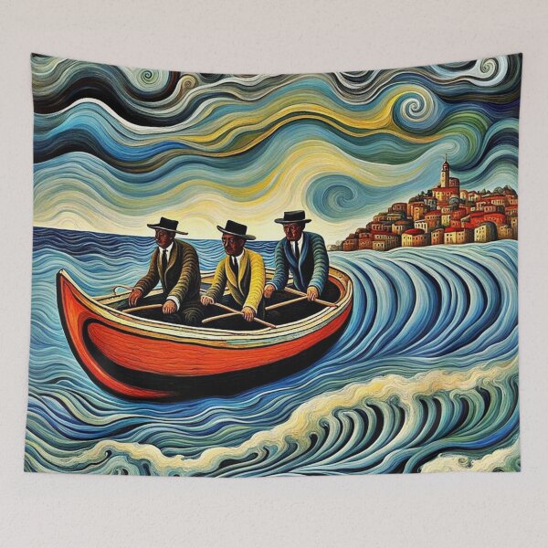 Item preview, Men in a boat 2 designed and sold by George Hutton Hunter.