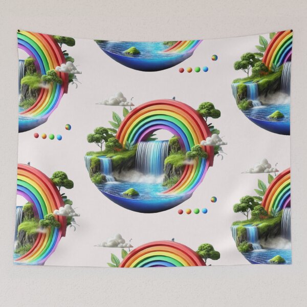 Item preview, Waterfall Rainbow 3D Serenity designed and sold by WildVista.