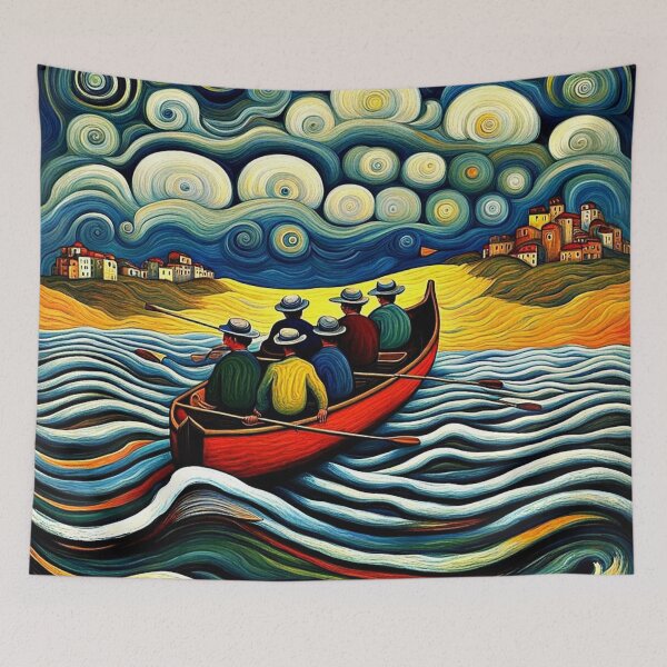 Item preview, Men in a boat 3 designed and sold by George Hutton Hunter.